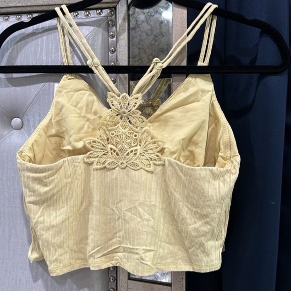 💛AERIE RIBBED APPLIQUE LACE LONGLINE BRALETTE - Picture 6 of 13